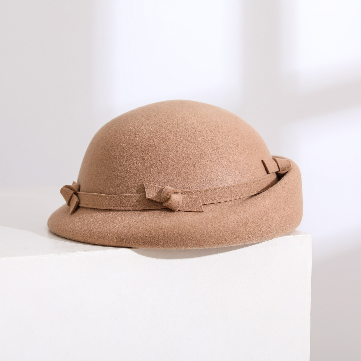 Elegant Vintage Side Bow 100%  - Beret French Wool ulasan dan harga