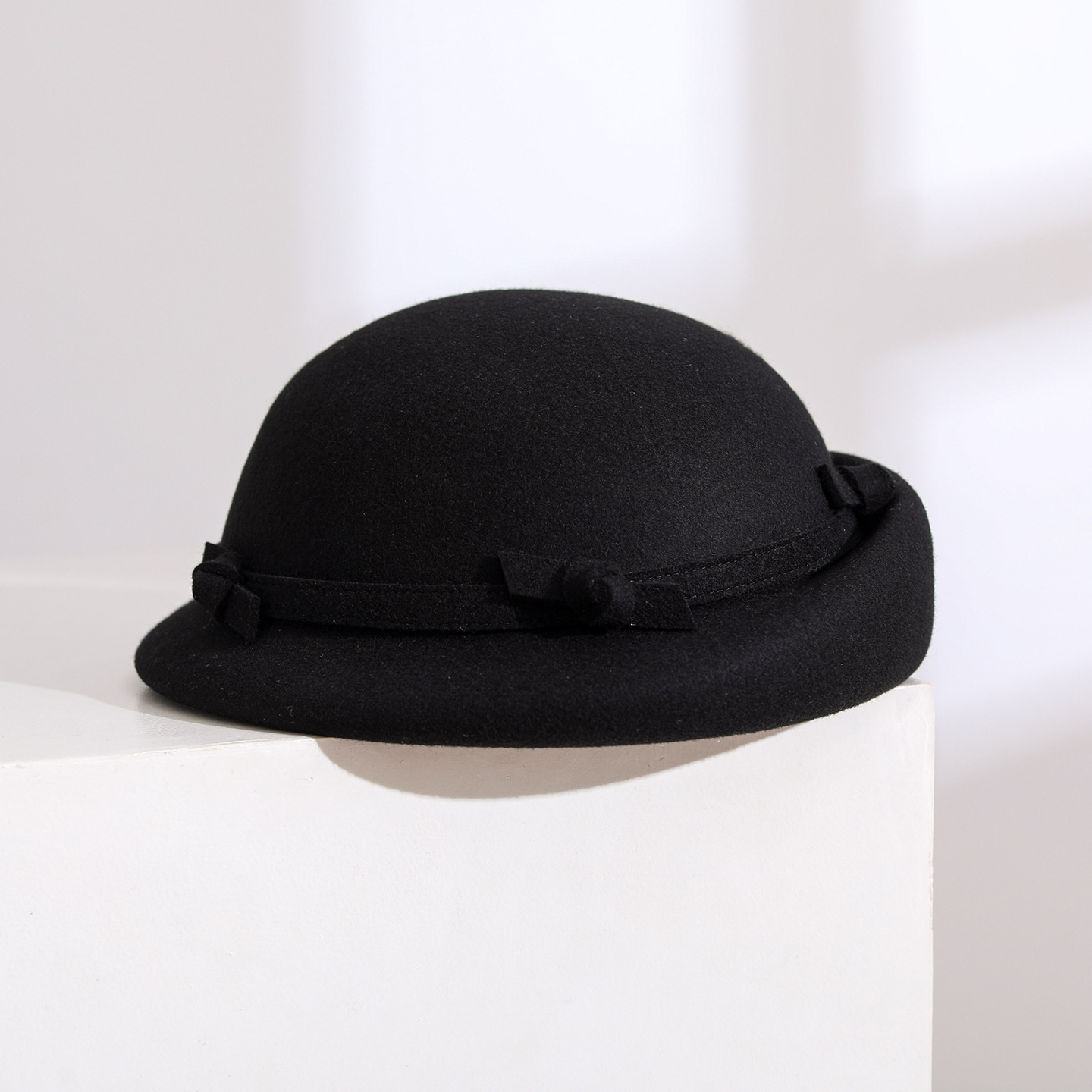 Elegant Vintage Side Bow 100%  - Beret French Wool ulasan dan harga