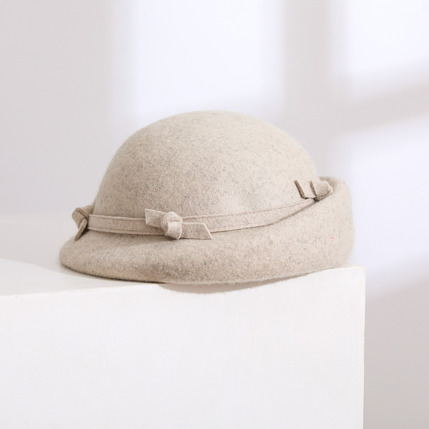 Elegant Vintage Side Bow 100%  - Beret French Wool ulasan dan harga