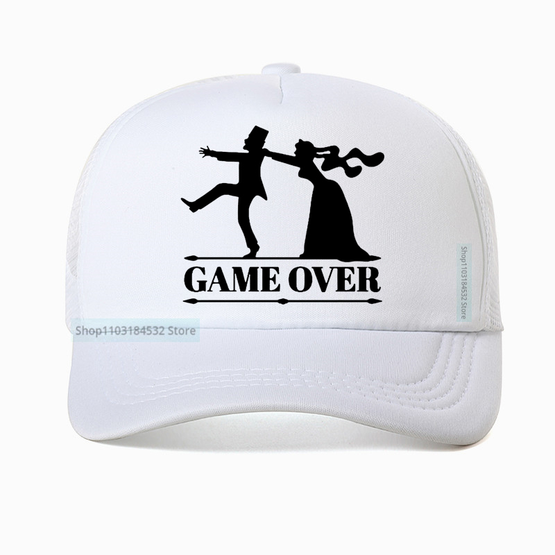Game Over Bride Groom Bachelor - Trucker Cap Mesh ulasan dan harga