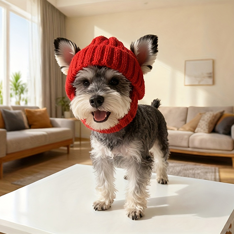 1Pc Maltese Dog Beanie Hat Sof - Winter Trapper Hat ulasan dan harga