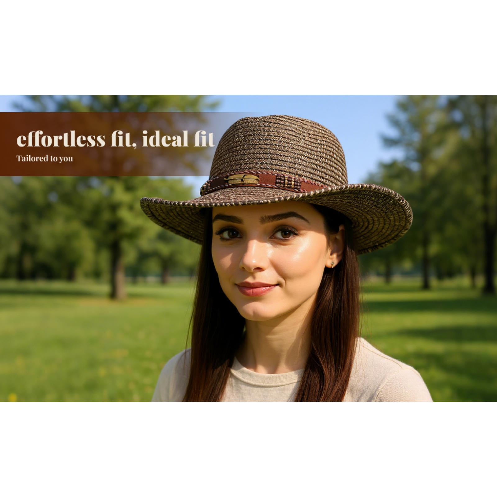 Unisex Mens Womens Sun Hat Wid - Cowboy Hat Straw ulasan dan harga