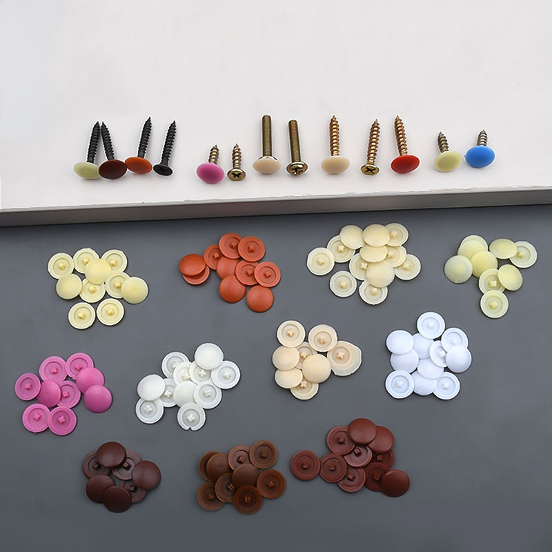 100/500/1000pcs Plastic Screw  - Snapback Hat Flat ulasan dan harga
