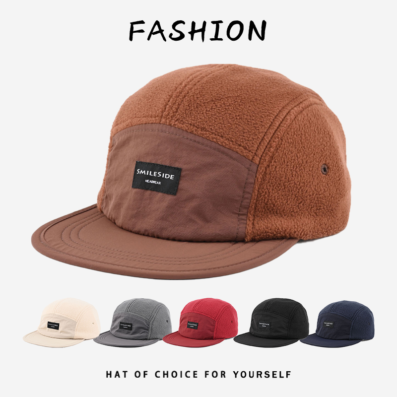 Men Women Fleece 5‑Panel Camp  - Corduroy Cap 5 Panel ulasan dan harga